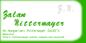 zalan mittermayer business card